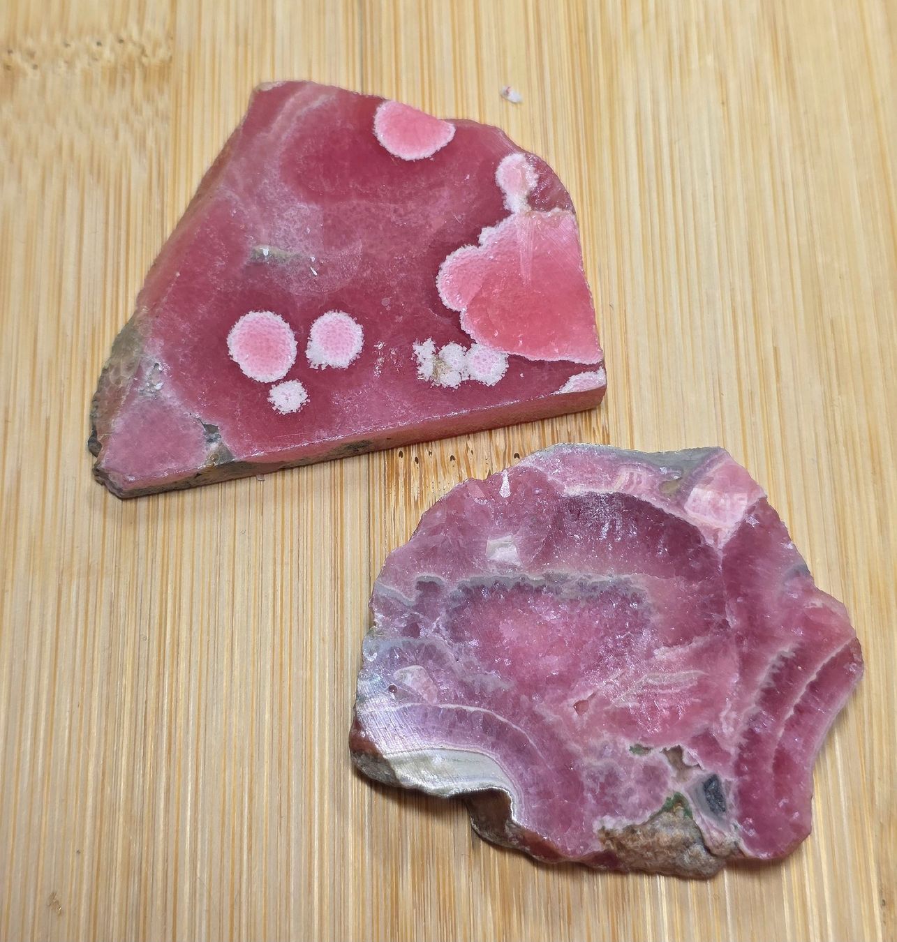 Minerali & Pietre curative: 2 Rhodochrosit Scheiben 62.20g – Nuovo e nell'imballaggio originale da Matzingen venduto da Shay_Crystalz