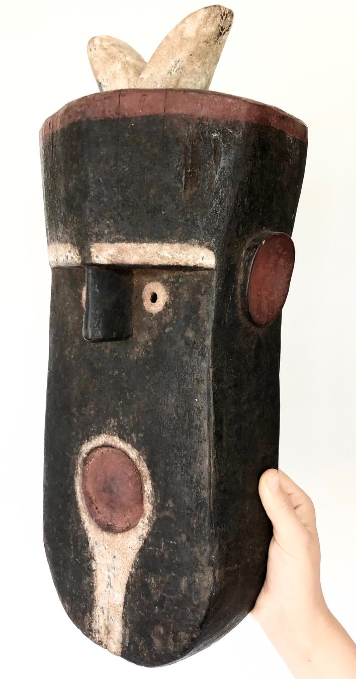Skulpturen & Statuen: XXL ausdrucksstarke alte Toma Maske Guinea H 50 cm – Gebraucht aus Rüthi (Rheintal) von Kunsthaus777 4