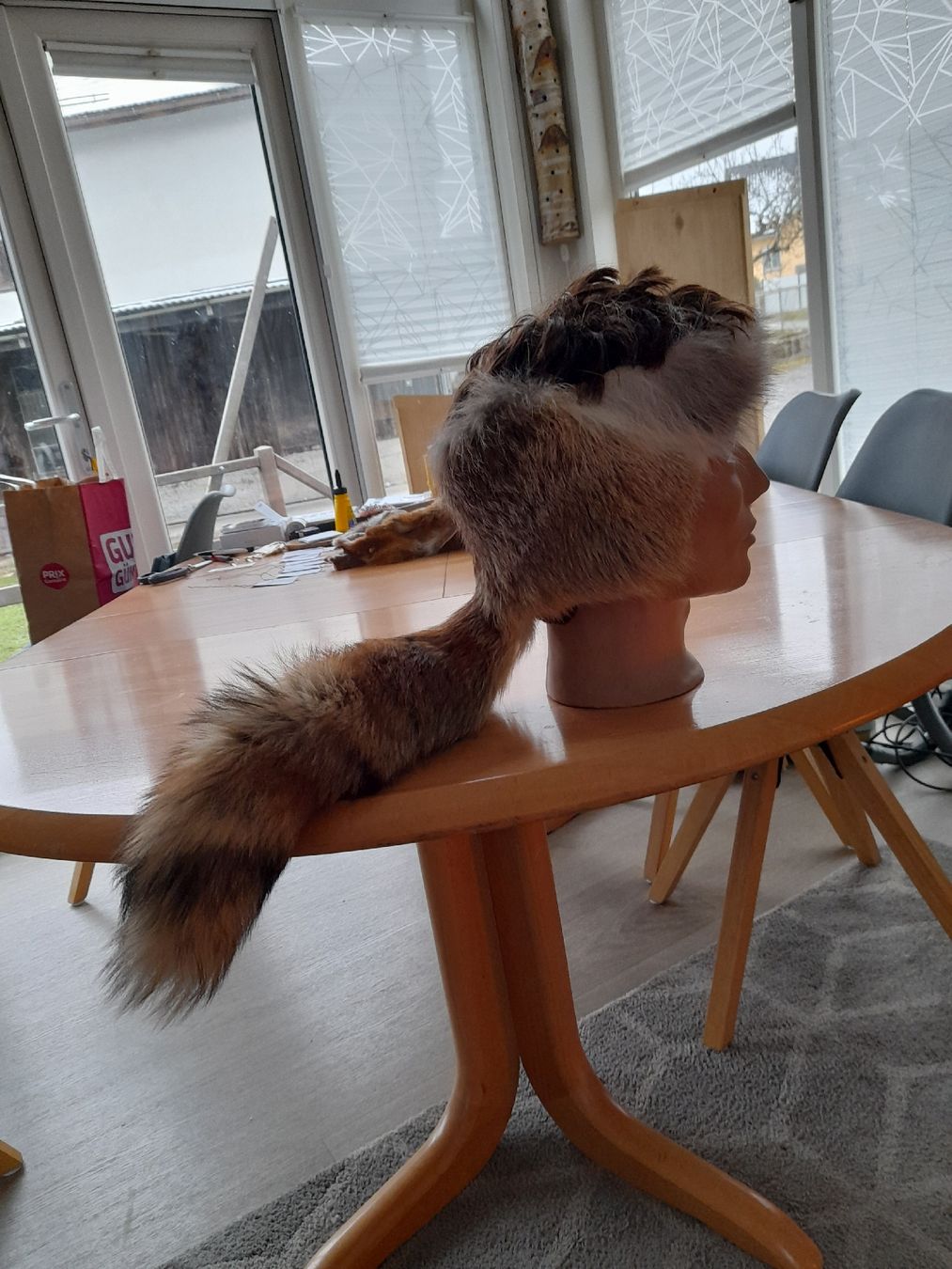 Copricapi, berretti & cappellini: Echter Rotfuchs Pelz Stirnband mit Schwanz – Nuovo (secondo la descrizione) da Eschenbach SG venduto da Dugi1959 2