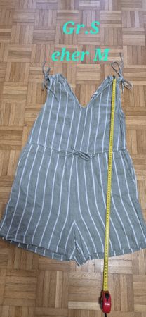 Damen Jumpsuit gestreift Grösse S eher M , 100% Cotton