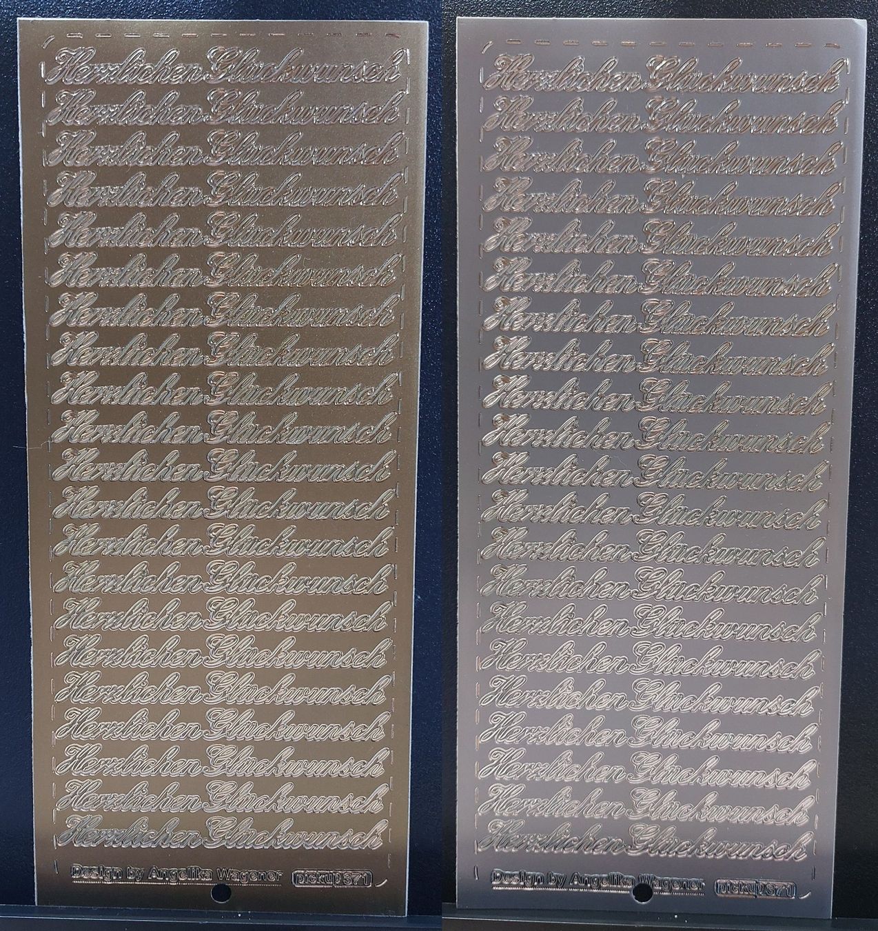 Aufkleber: Glückwunsch Aufkleber Silber oder Gold / Neupreis Fr. 2.50 – Neu und originalverpackt aus Zollikofen von Blackie