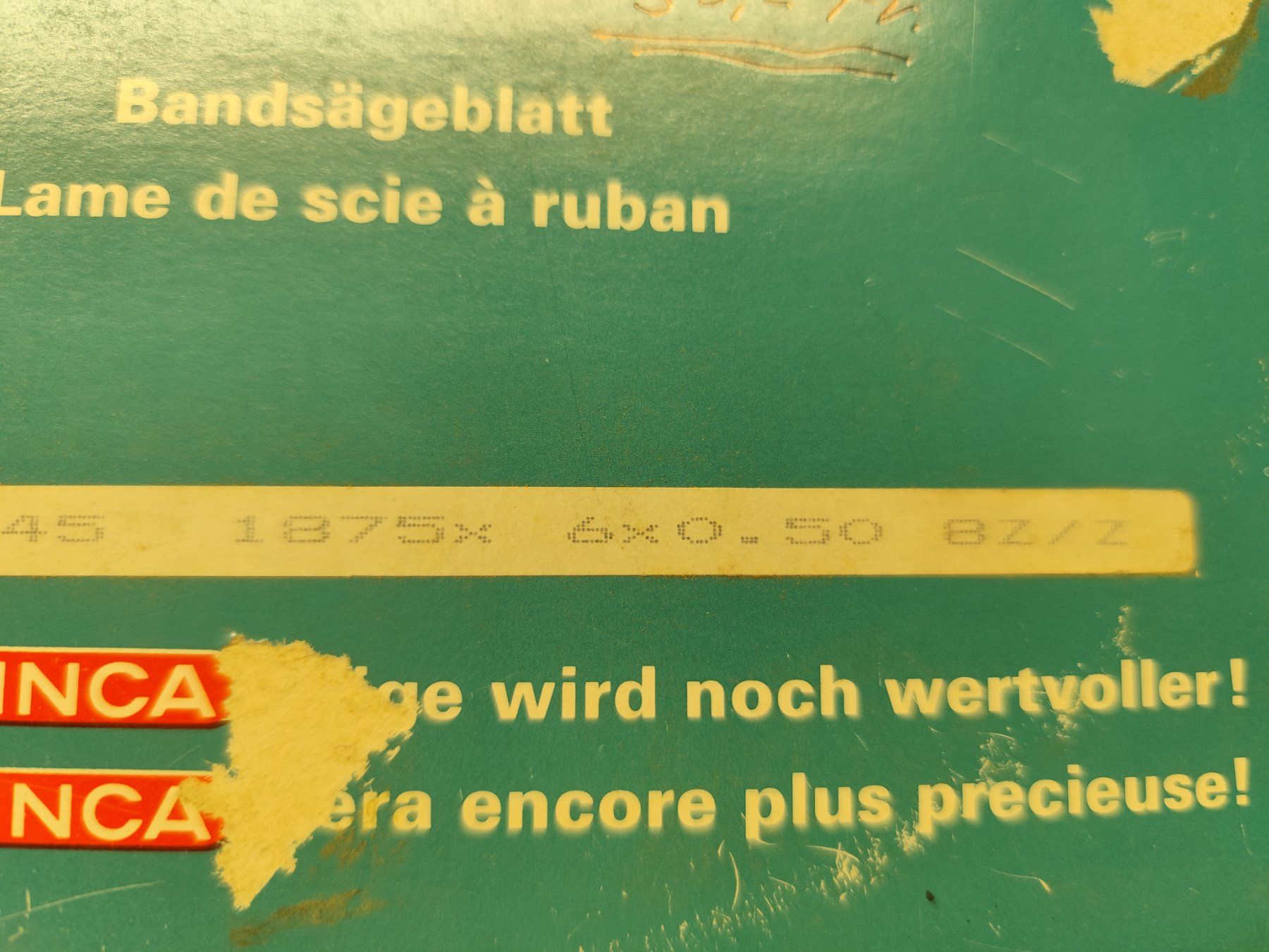 Inca Seghe: INCA Bandsägeblatt – Nuovo (secondo la descrizione) da Hellbühl venduto da 30R_R30 2