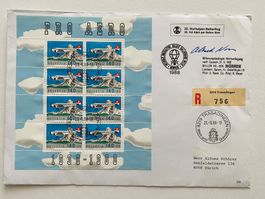 Ballon Post mit Unterschrift Pilot A. Nater Pro Aero Block