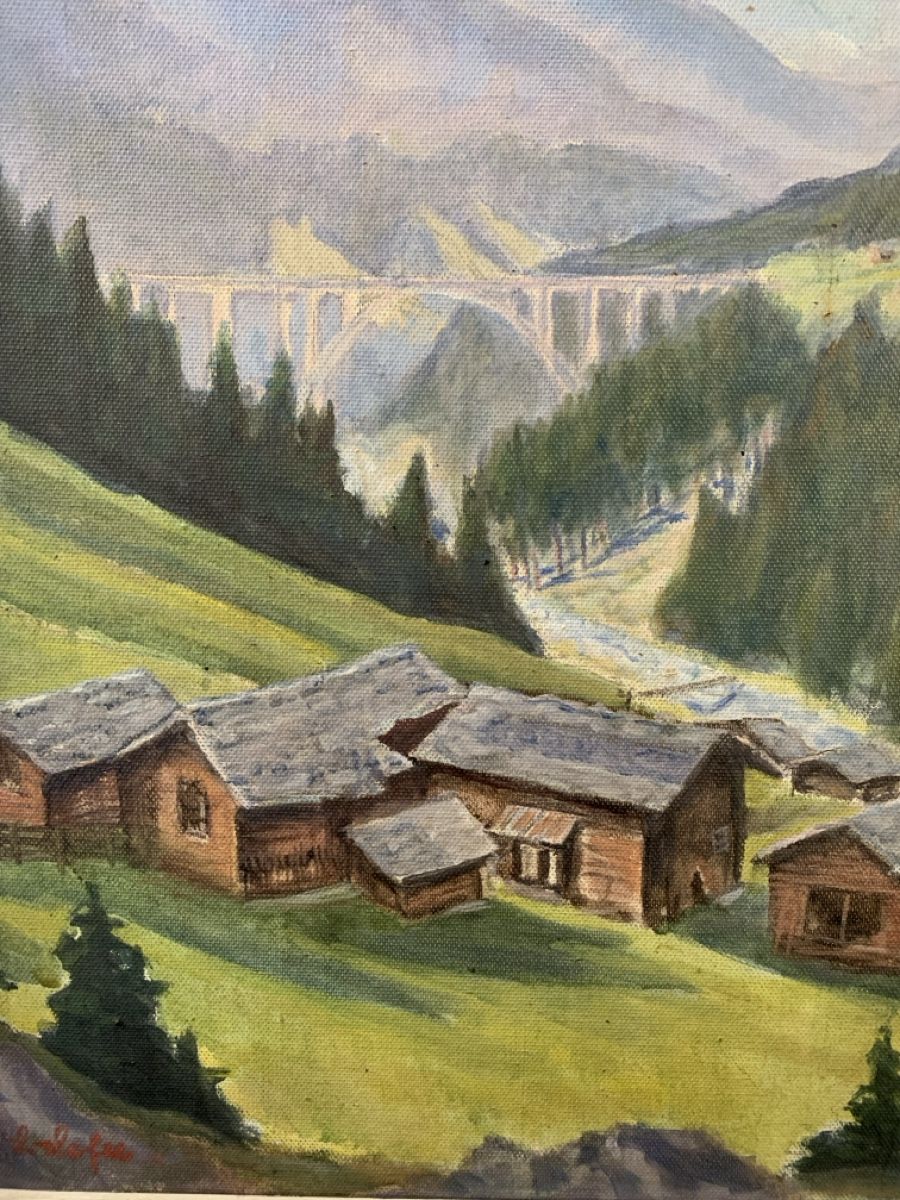 Dipinti: Unleserlich signiert – Usato da Wolfhalden venduto da SecondAntique 3
