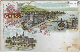 Gruss aus Zürich - Litho