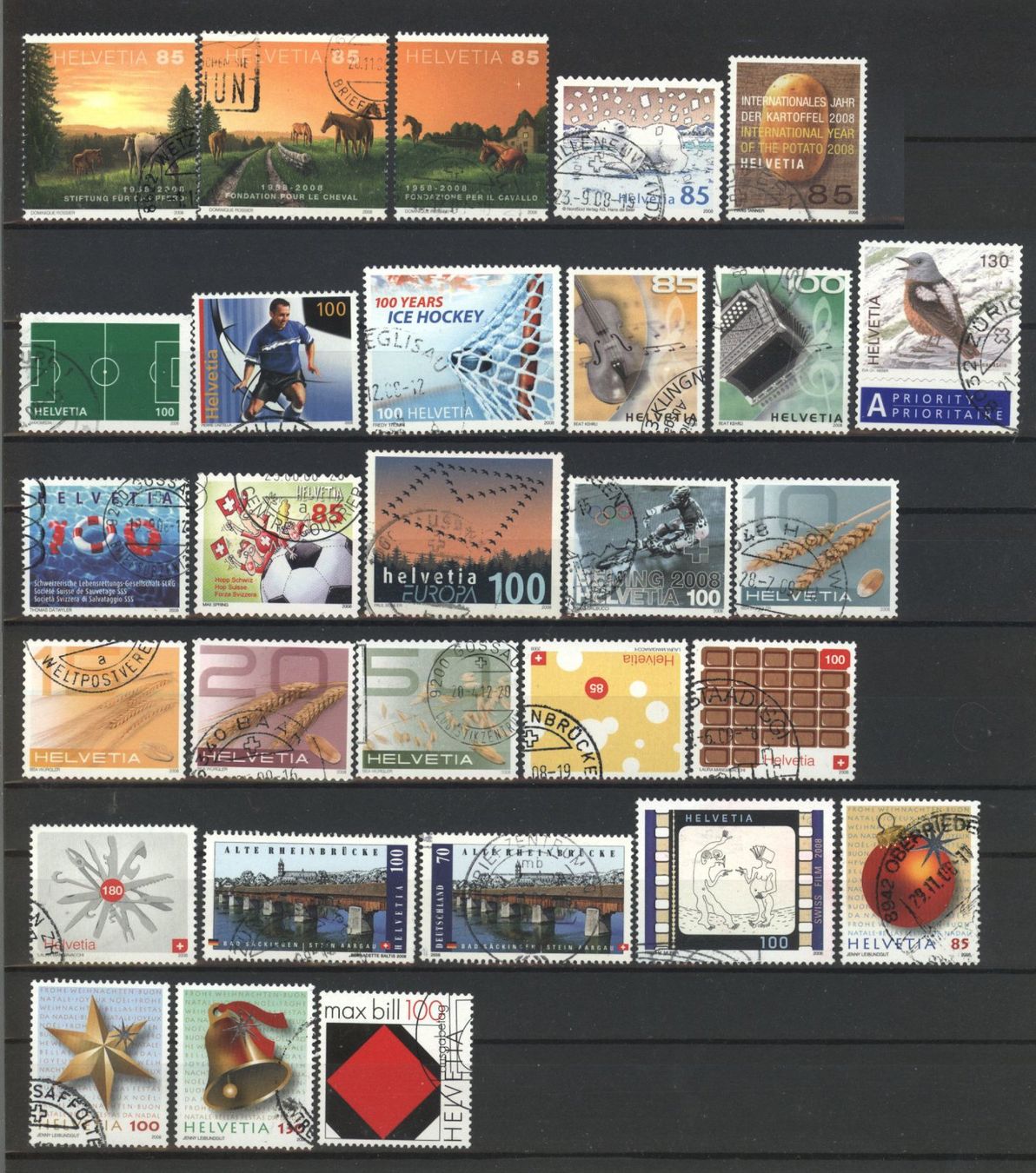 Tutti i francobolli: 2008, Restlot, gestempelt – Usato da Willisau venduto da Vollstempel