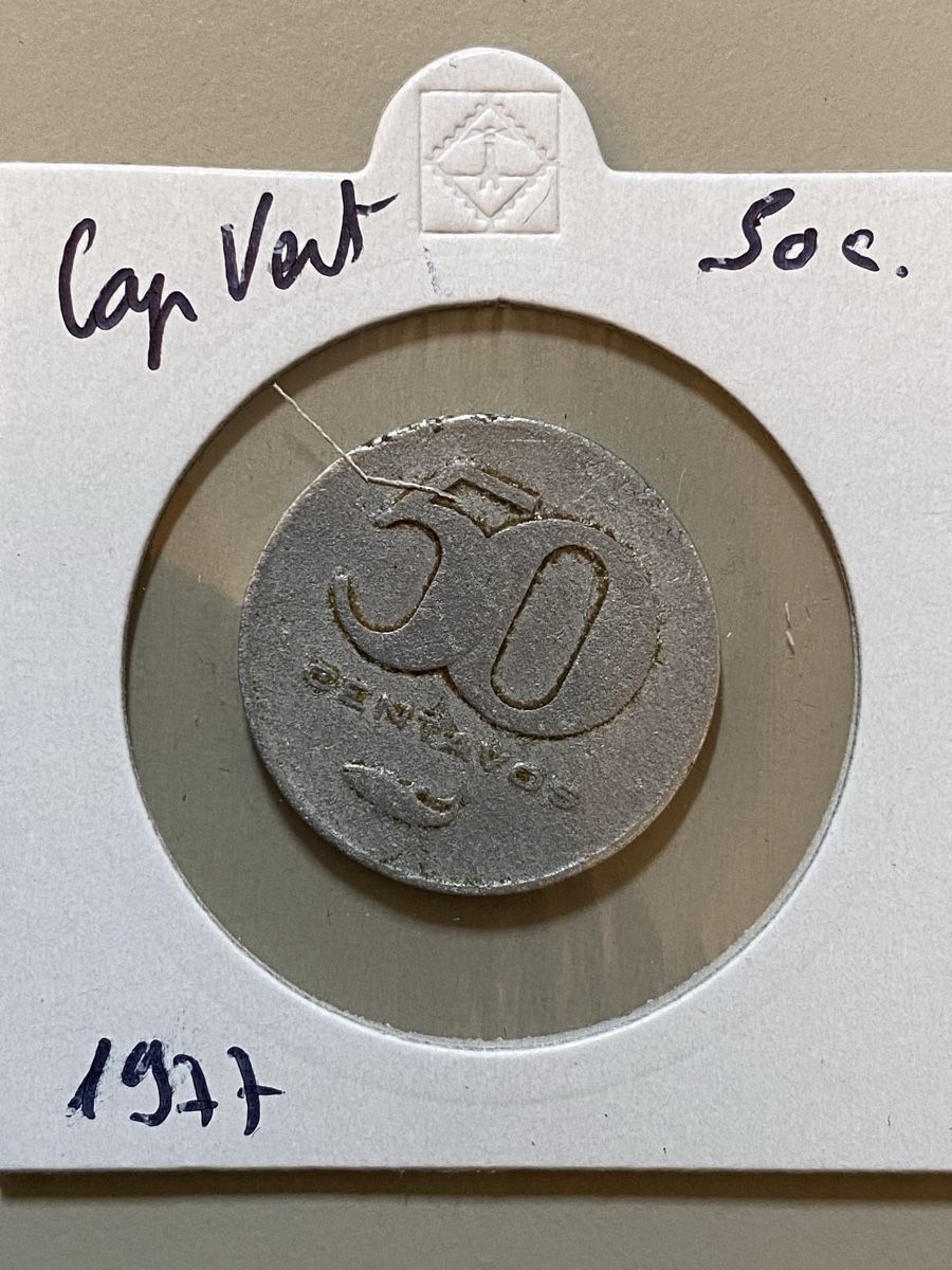 Alle Münzen: Cap Vert - 50 centimes - 1977 – Gebraucht aus Payerne von Mike1682