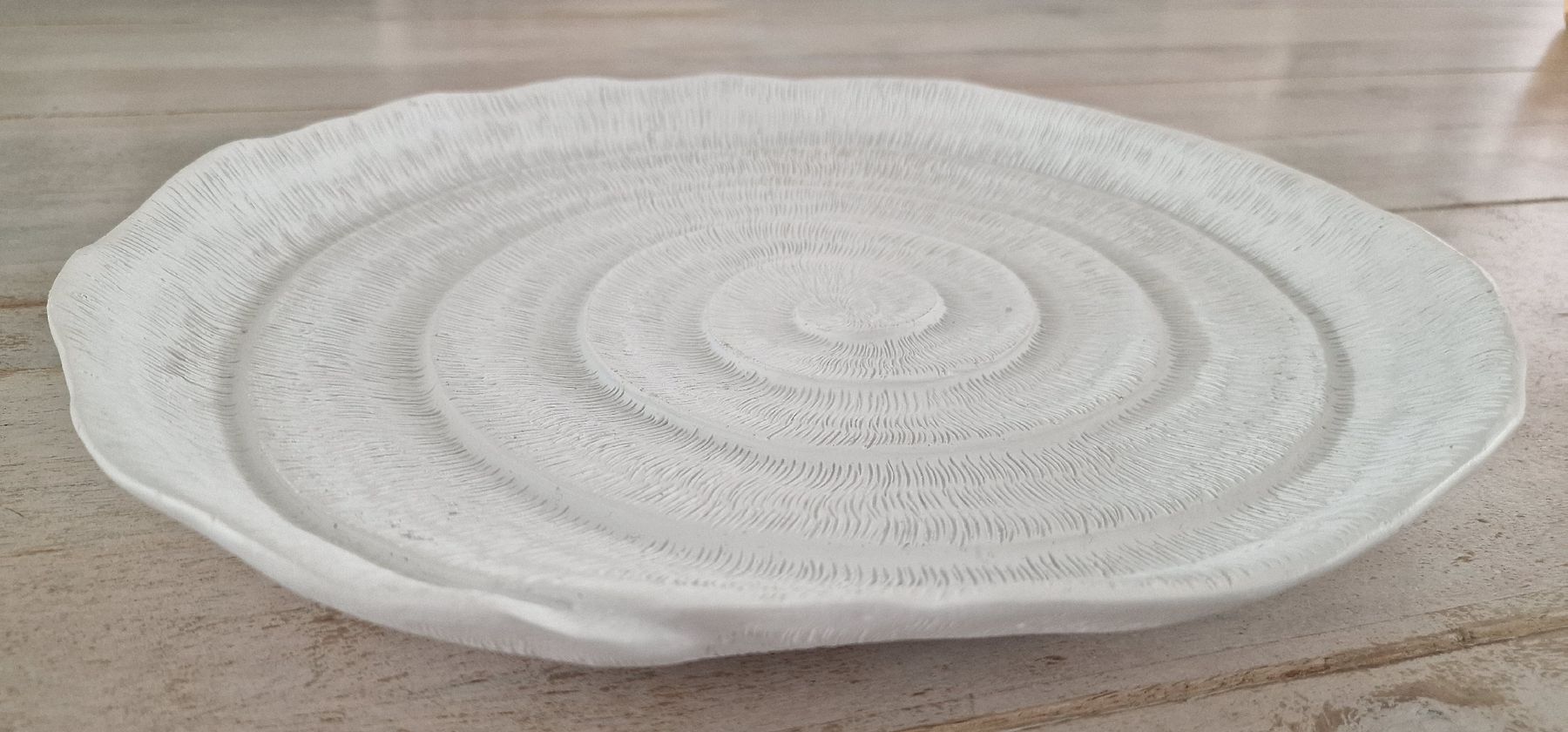 Servierplatten: Dekorative Schale, Spirale weiss  – Gebraucht aus Suhr von Sbume 2