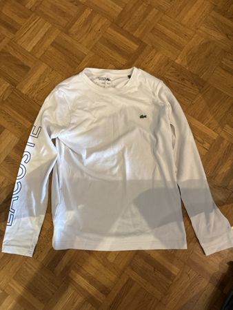 T-shirt Lacoste Sport blanc manche longue, taille 12ans, 152