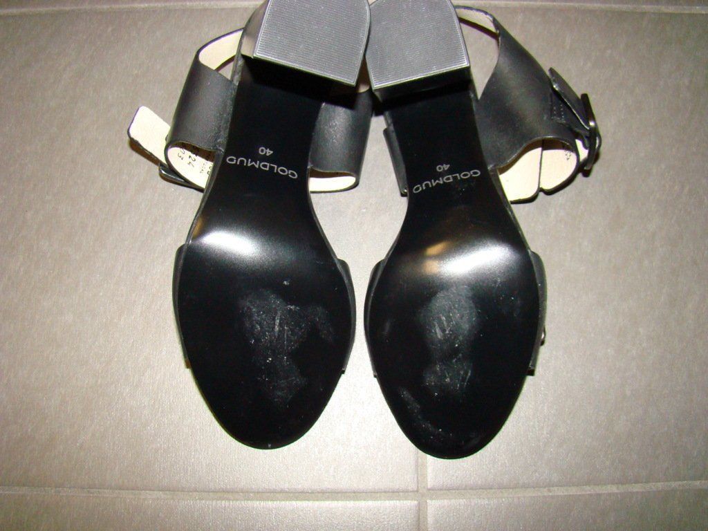 Scarpe da donna: sandale en cuir noir, Goldmud – Nuovo e nell'imballaggio originale da Lussery-Villars venduto da pousinete02 3