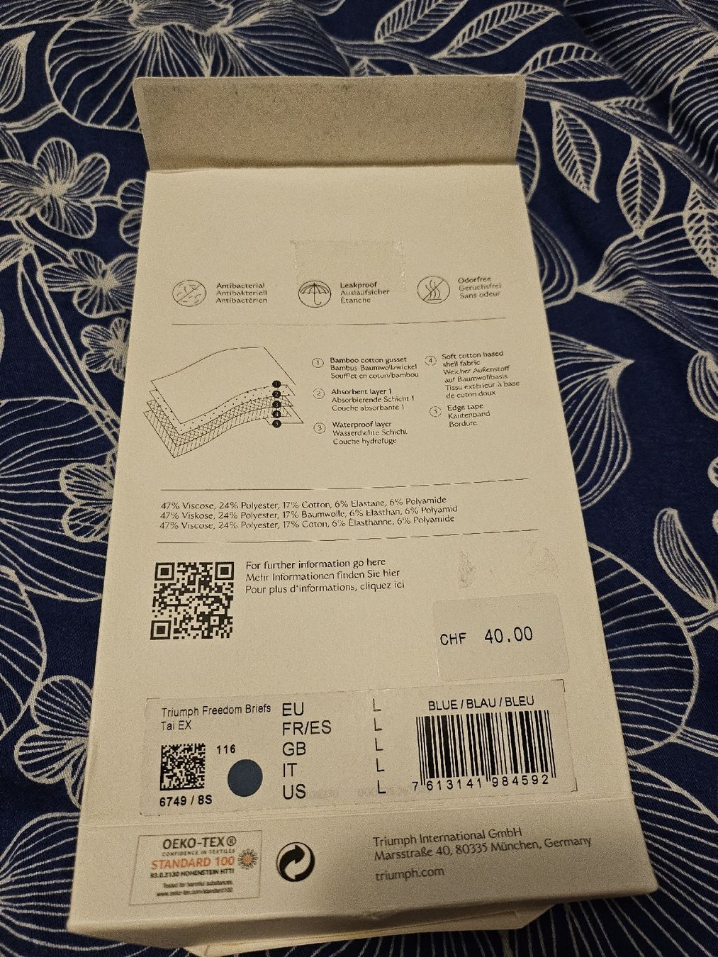 Triumph Altra biancheria intima: Triumph Slip Freedom Brief gr L – Nuovo e nell'imballaggio originale da Dietikon venduto da Eleda 4