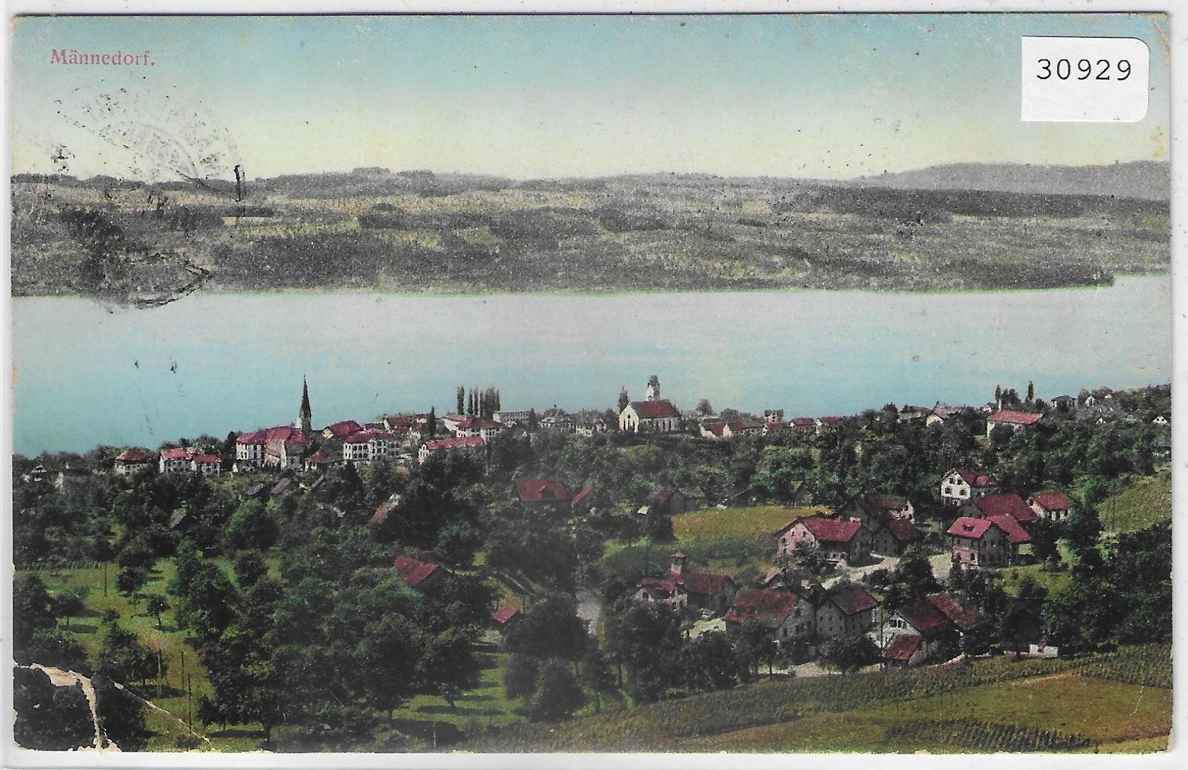 Ansichtskarten: Männedorf - Generalansicht - Litho – Defekt aus Ettingen von Kartenplanet