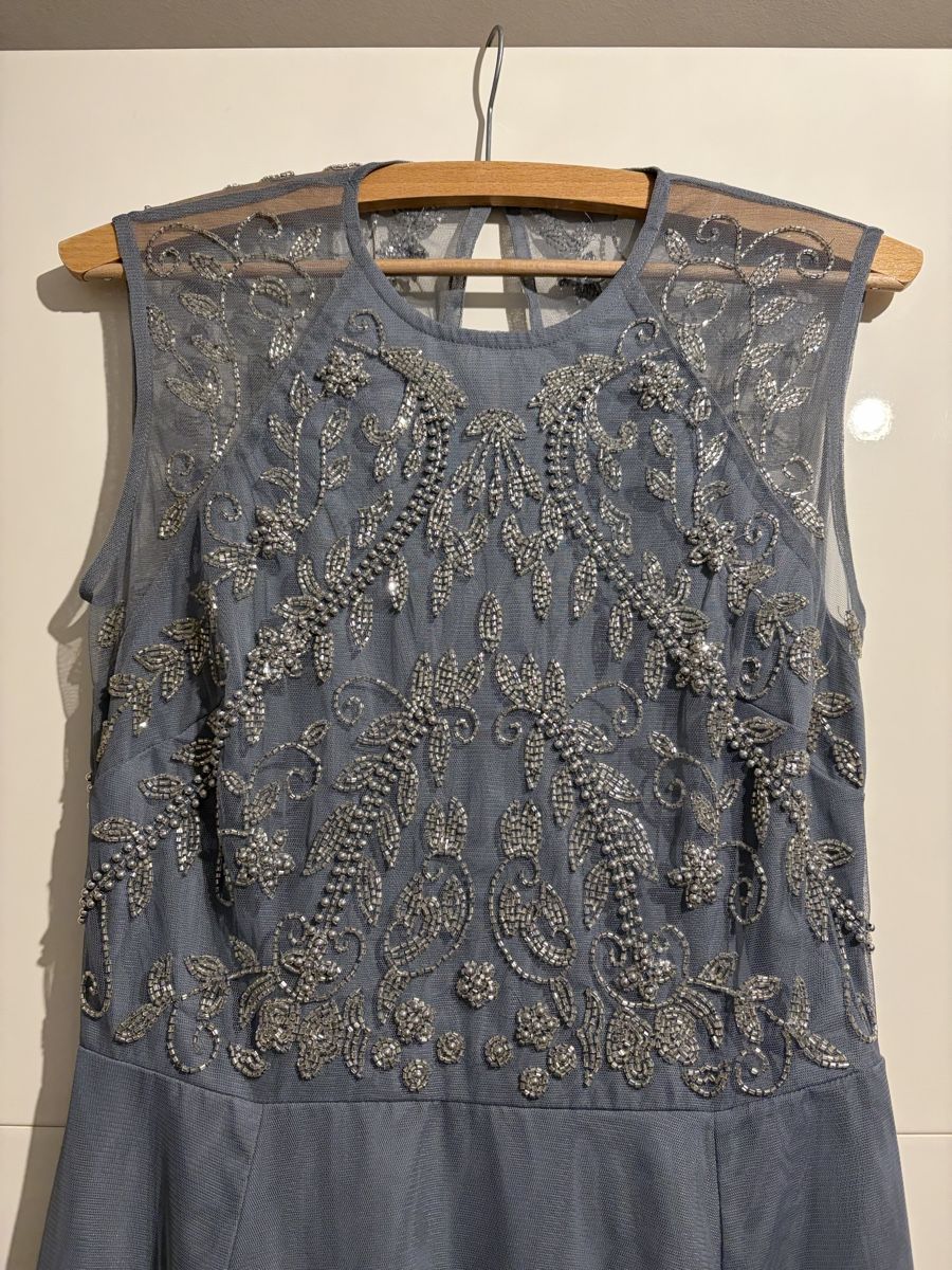 Asos Vestiti: Abendkleid ASOS blau bestickt – Usato da Baden venduto da line_onigiri 1