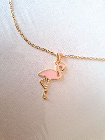 Flamingo Halskette goldfarben Sommerliches Accessoire Neu