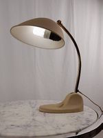 Vintage Tischlampe creme/beige messing