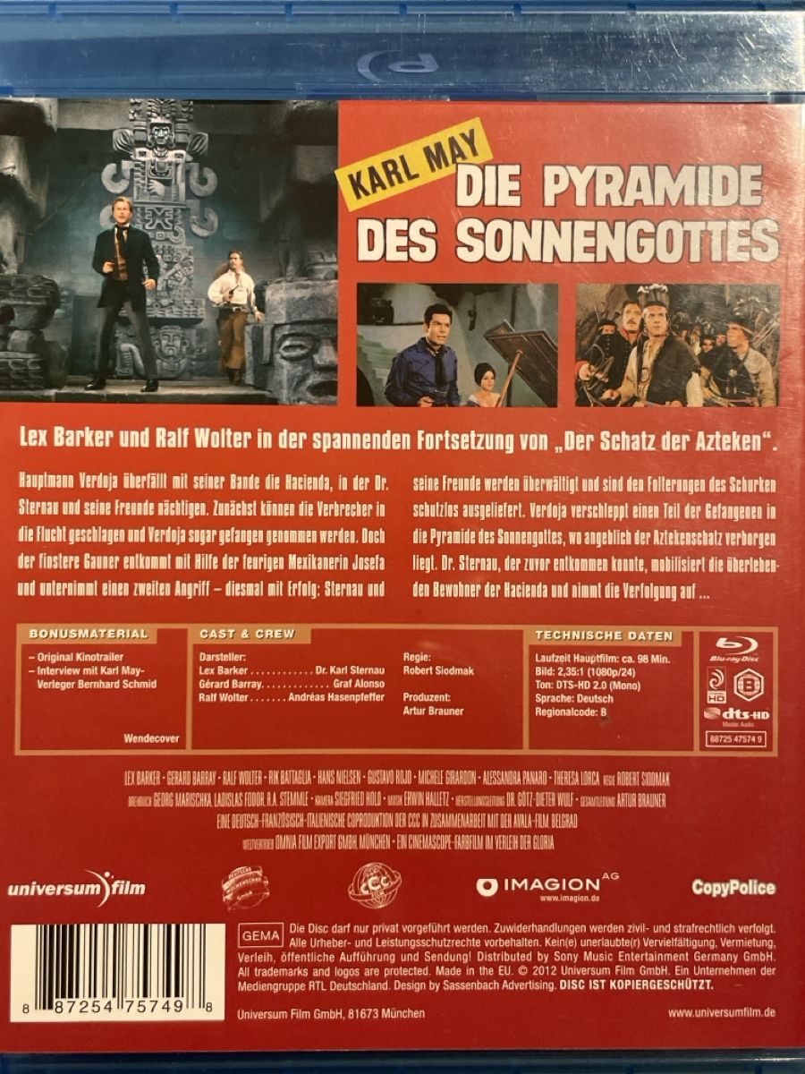 Alle DVDs: Die Pyramide des Sonnengottes (1965) – Gebraucht aus Waldenburg von Gonzo8 1