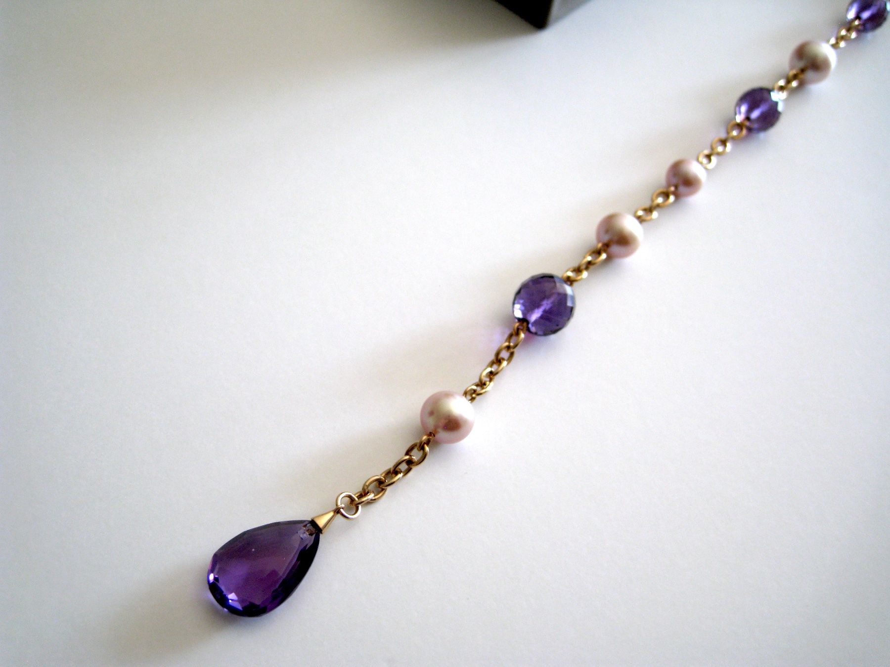Catenine: Collier Mimi Milano Or Rose, Perles et Améthystes – Usato da Geneve venduto da iBest 4