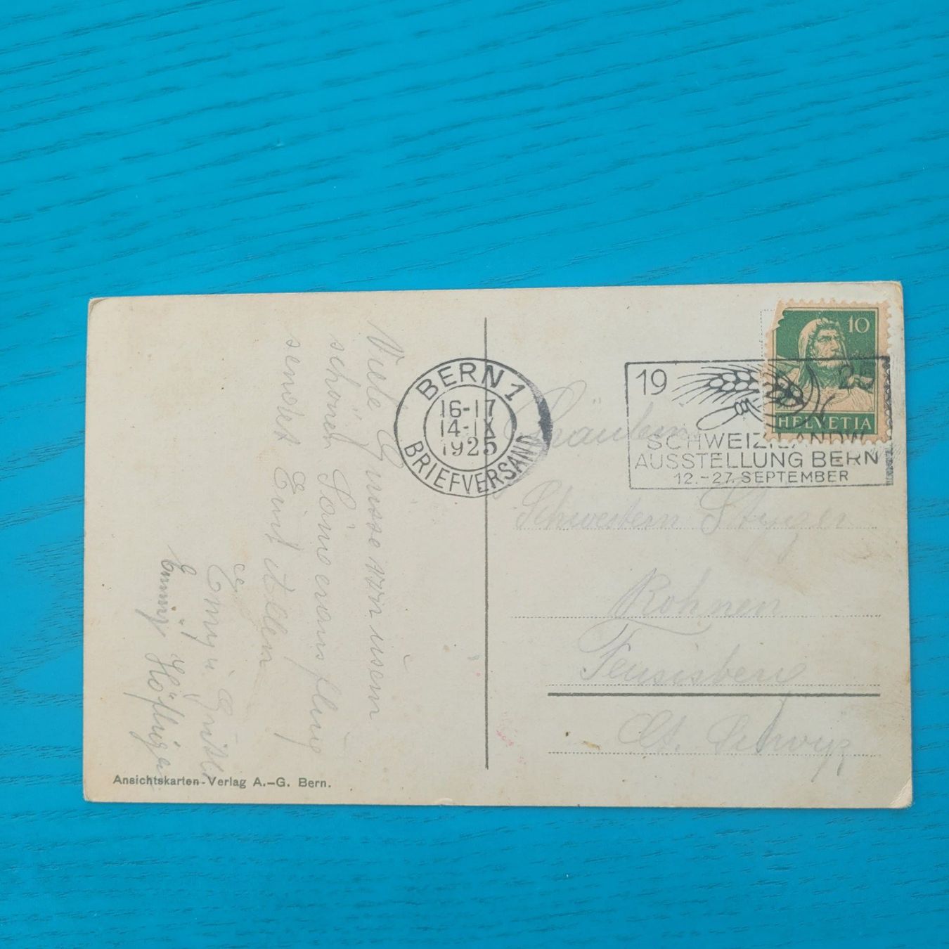 Cartoline postali: Bern / Gerechtigkeitsbrunnen 1925 – Usato da SCHÜBELBACH venduto da CoKaHa 1