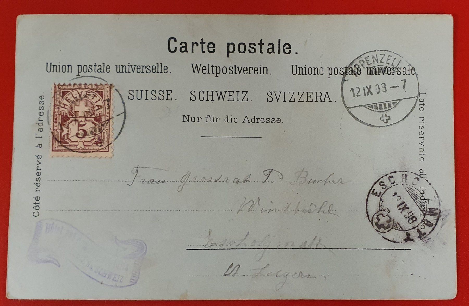 Cartoline postali: Gruss von Säntis 1898 – Usato da Kreuzlingen venduto da Rschweiz1 1