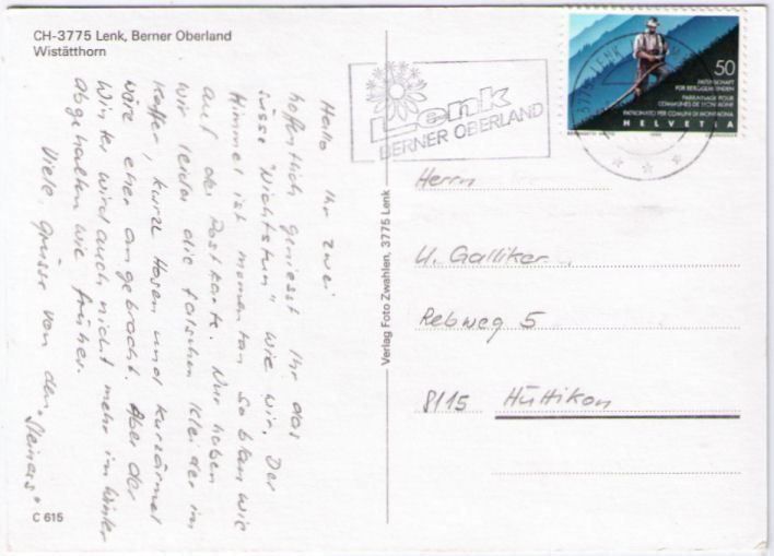 Cartes postales: Lenk – D'occasion à Binningen par Mountainrider 1