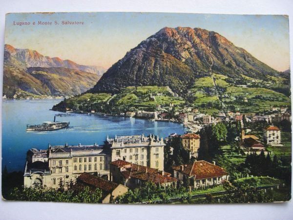Ansichtskarten: AK  Lugano e Monte San Salvatore – Gebraucht aus Gundetswil von Egro01
