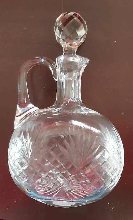 Caraffe: Kleiner Kristallglaskrug mit Stöpsel – Usato da Schaan venduto da jud_59jg