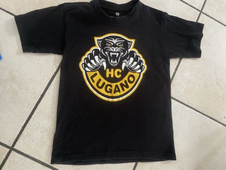 HC Lugano Kinder T-Shirt Pettersson #71, Gr.128, Schwarz Neu