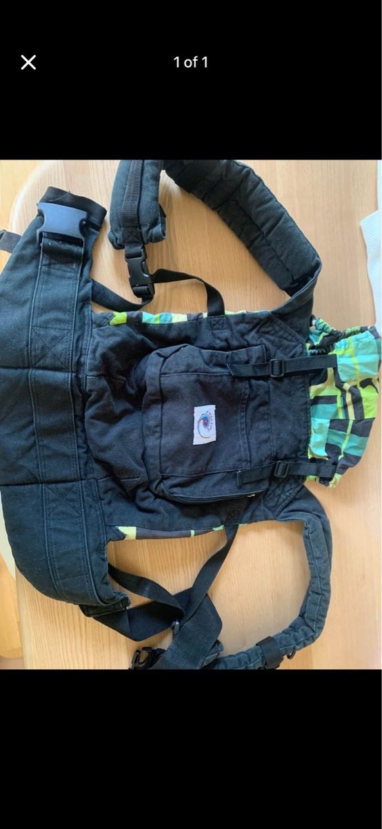 Ergo Baby Bauch- & Rückentragen: Ergobaby Carrier Black/Green Plaid  – Gebraucht aus Zürich von ama_k88c
