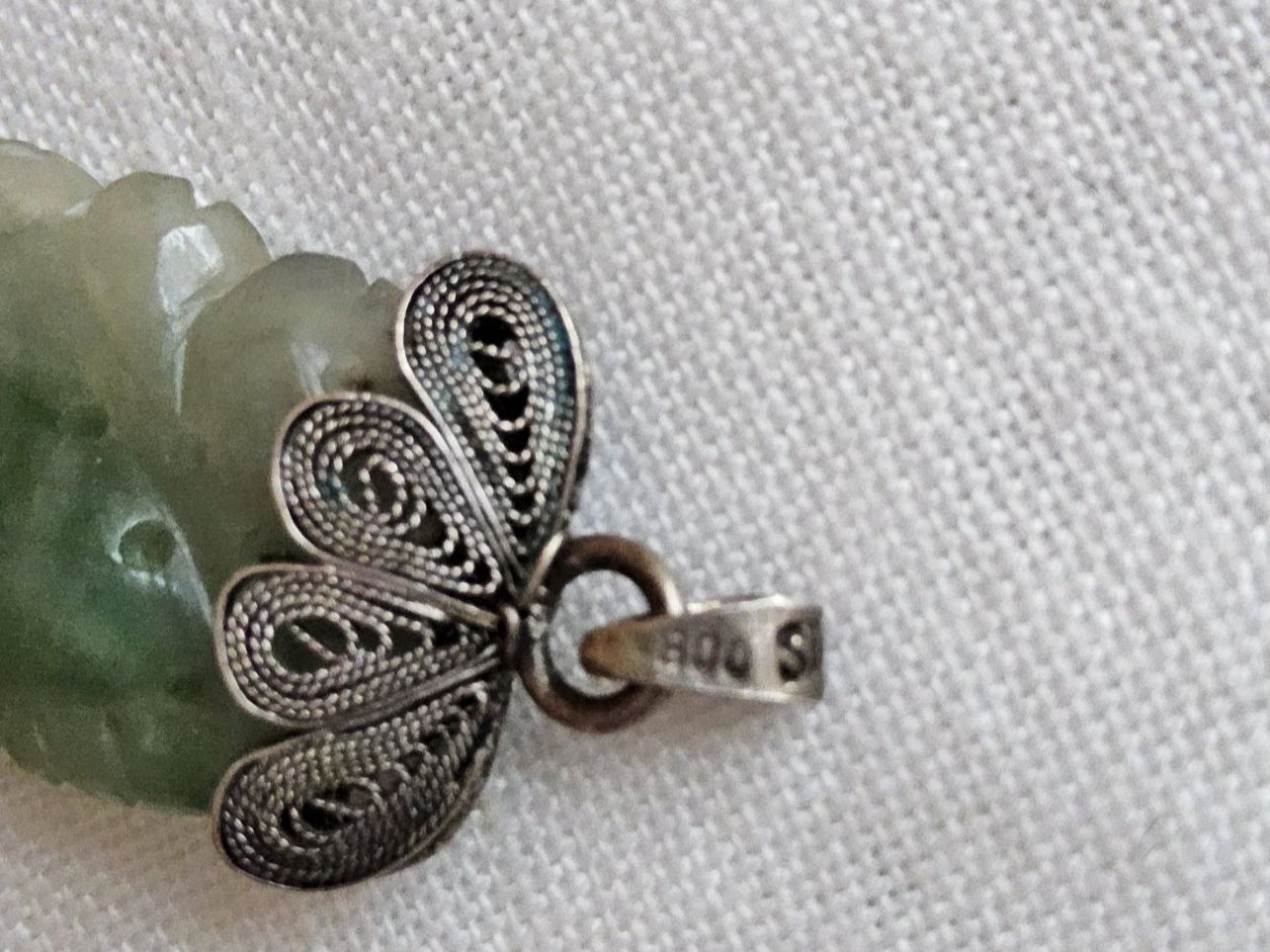 Pendentifs: Antiker Silber 800 Jade Anhänger CHINA – D'occasion à Zürich par helsan 4