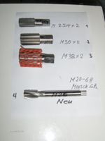 Gewindebohrer M30x2 + M38x2 + M25.4x2 + M18 alle zusammen !