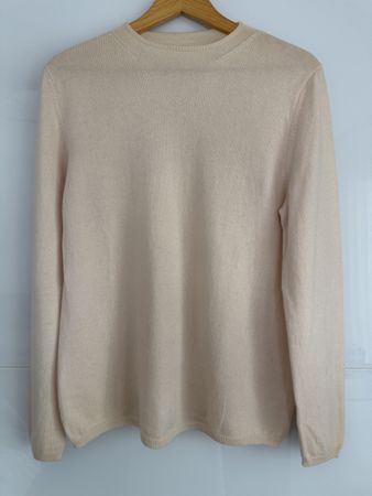 100% Kaschmirpullover in beige in der Gr. M