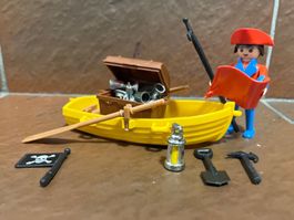 Playmobil 3570 Pirat mit Boot und Schatz Piraten 80er