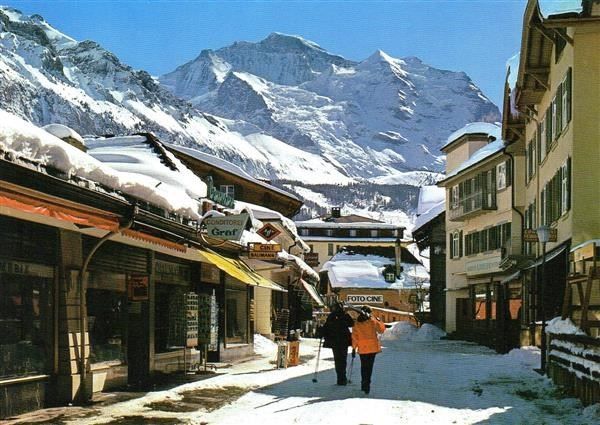 Ansichtskarten: WENGEN Conditorei Graf - Skifahrer – Neu (gemäss Beschreibung) aus Jona von philajona