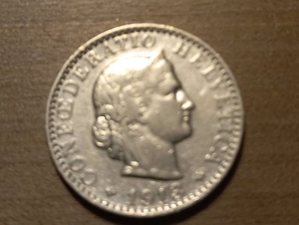 Toutes les monnaies: 20 Rappen 1913 – D'occasion à Zürich par Hofzgee 1