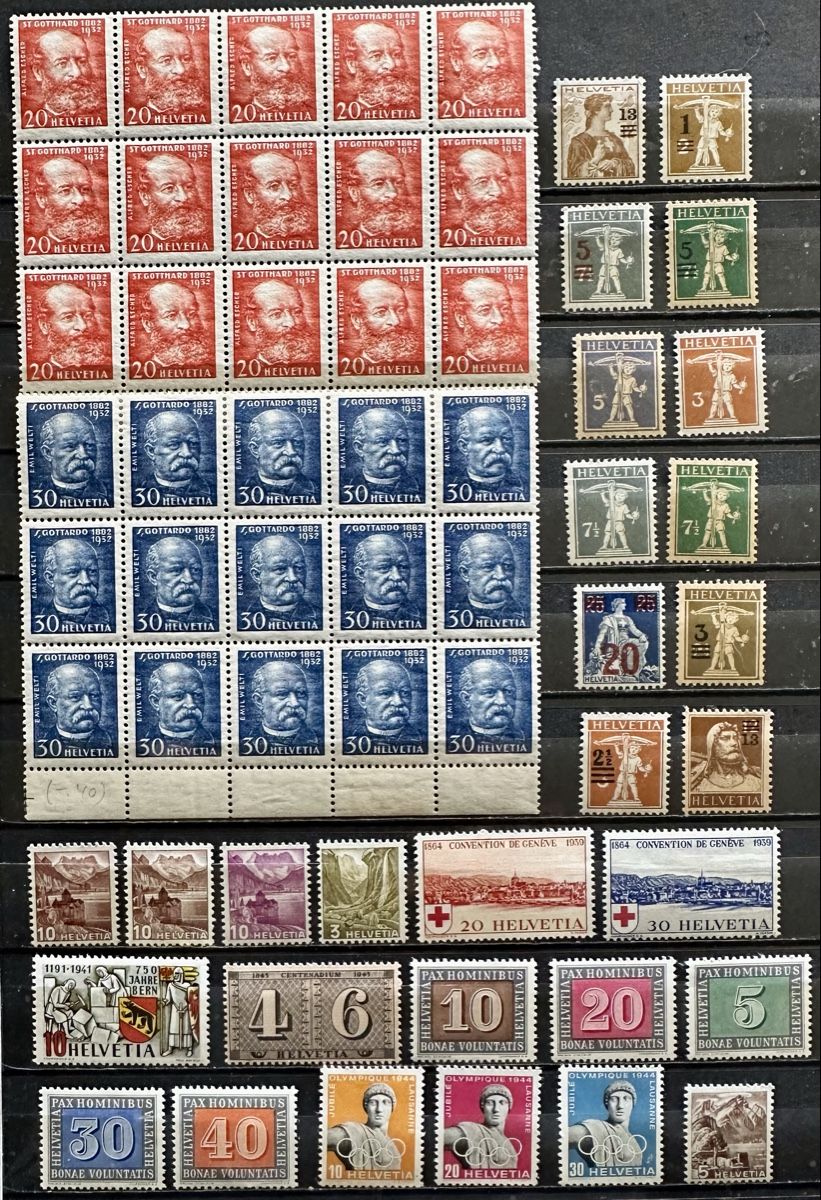 Tous les timbres: Schweiz  – Neuf (Voir description) à Duebendorf par Fczfanrobi