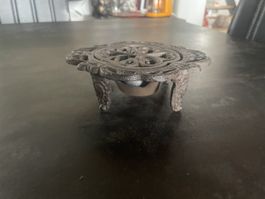 Ancien Petit Chauffe plat Réchaud en Fonte