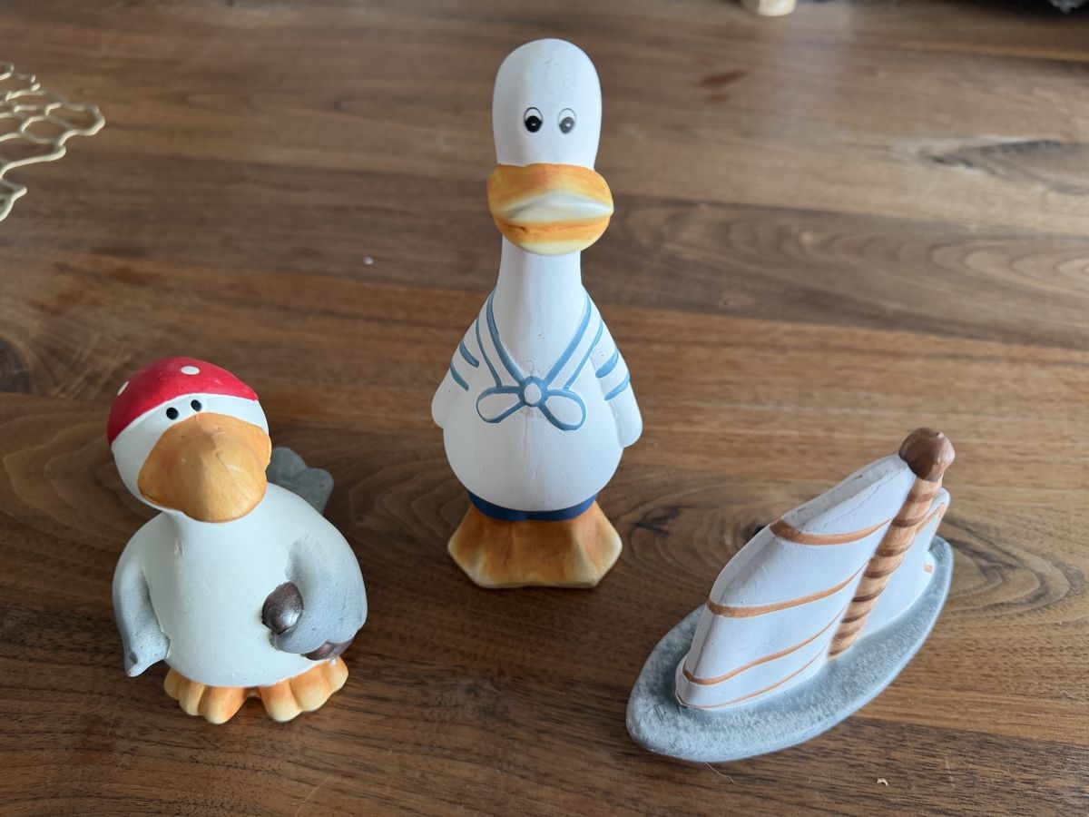 Figurines: Deko Figuren Enten Keramik 3er Set maritim – Neuf (Voir description) à Breitenbach par tinkerbell25