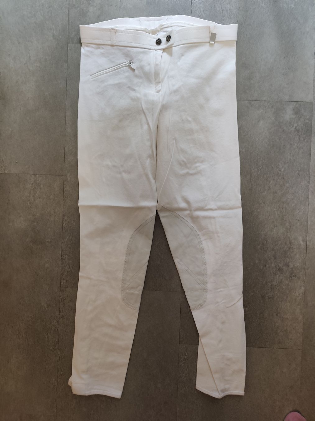 Pantaloni: Cavallo Derbylow Reithose, weiss, Gr. 80 – Usato da Muri b. Bern venduto da Vuissens