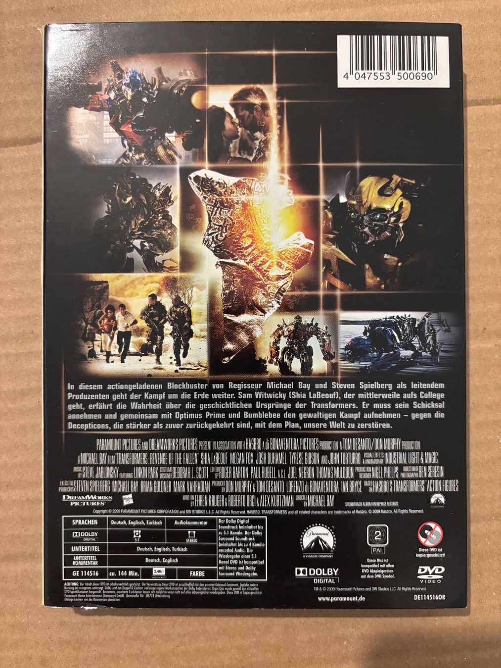 Alle DVDs: DVD Transformers - Die Rache der Gefallenen – Gebraucht aus Pfäffikon ZH von Emporos_42 1