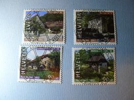 2002 Pro Patria Wertvolle Bauten am Wasser B276-279 et Voll