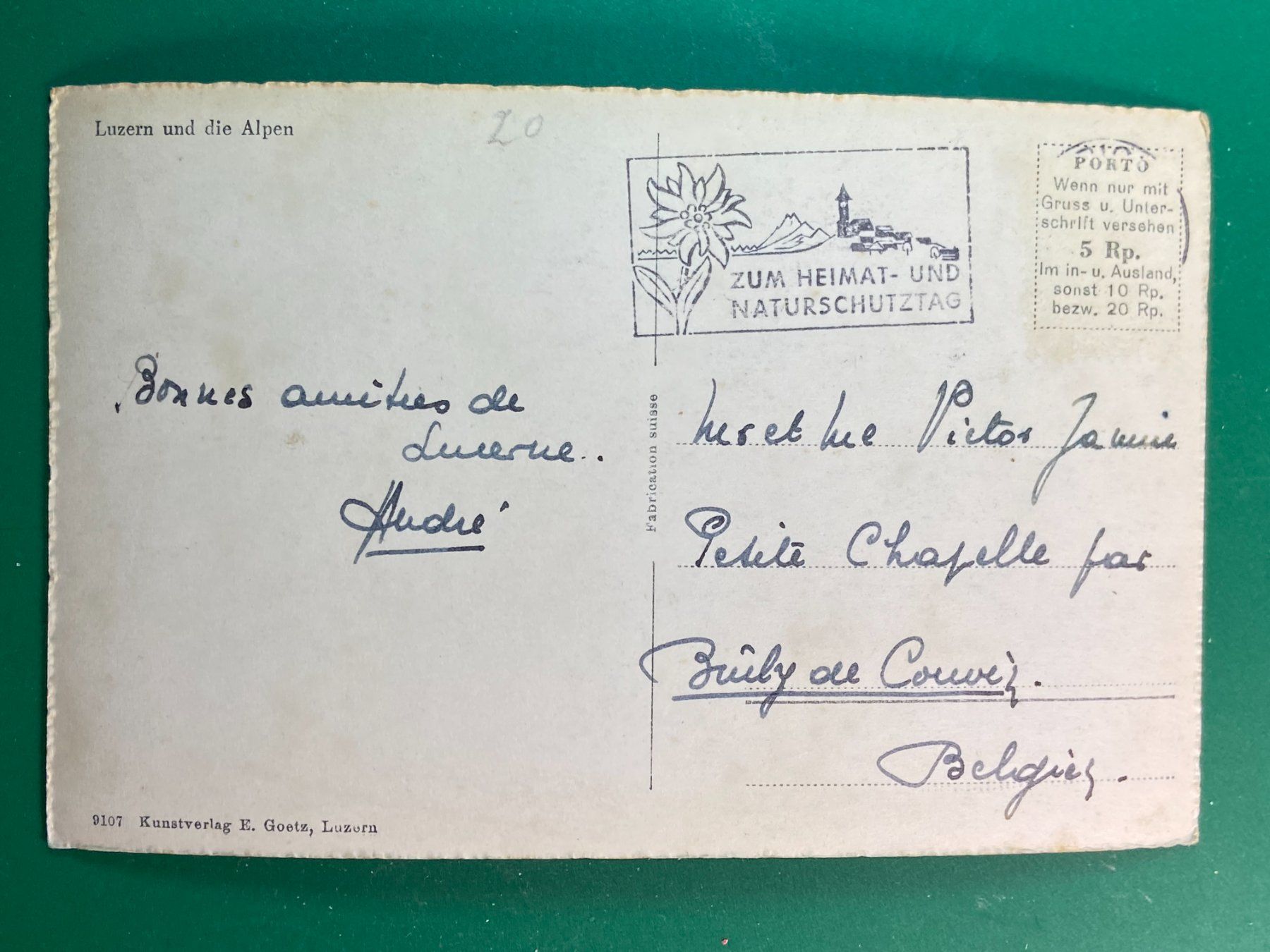 Cartoline postali: Luzern und die Alpen – Usato da Steg VS venduto da danwer74 1