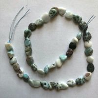 schöne, natürliche "Larimar" Perlen/Nuggets 8x10mm -1 Strang