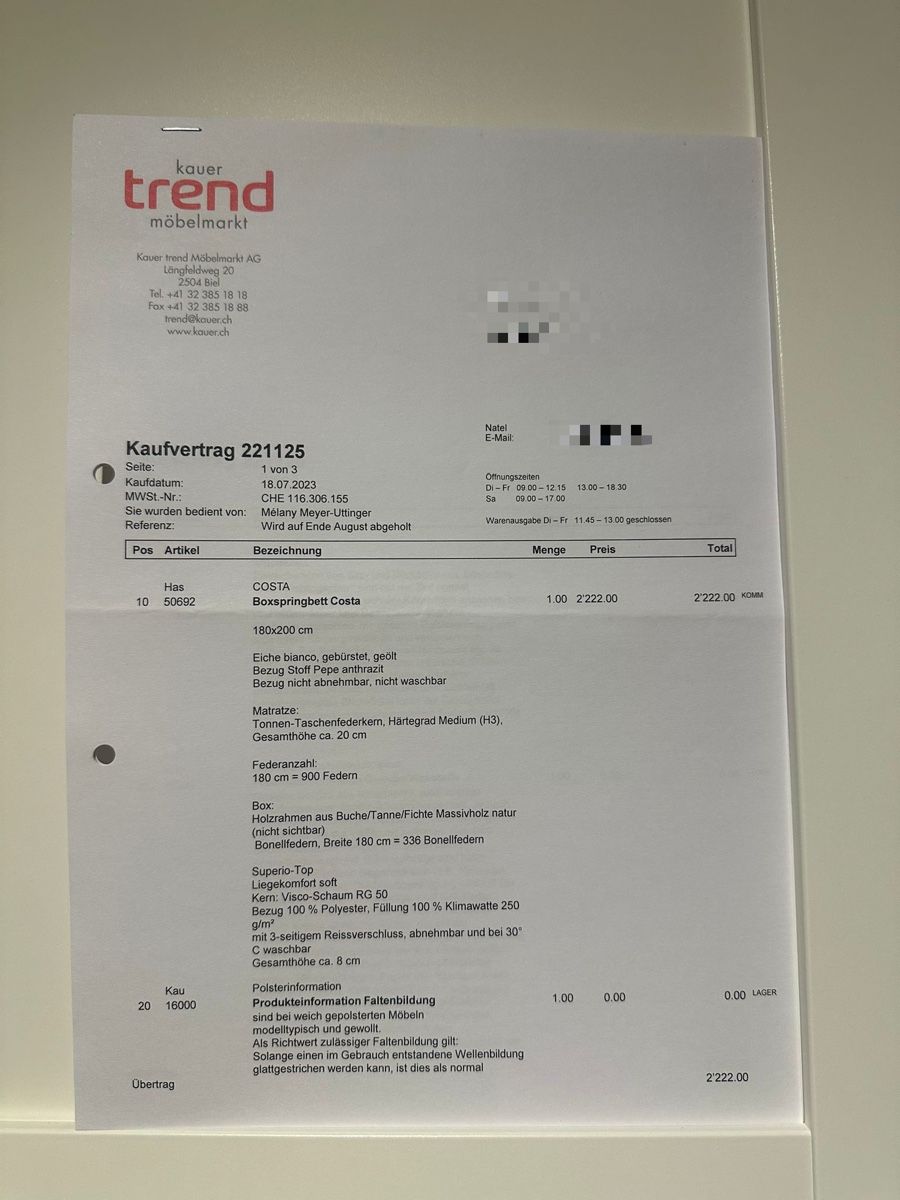Letti: Boxspringbett 180x200cm – Usato da Aegerten venduto da Bartlii 5
