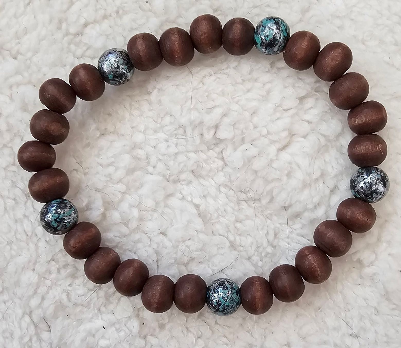 Armbänder & -reifen: Armband Holzperlen und Steinperlen  – Neu (gemäss Beschreibung) aus Grosshöchstetten von Chaotik-Reptil