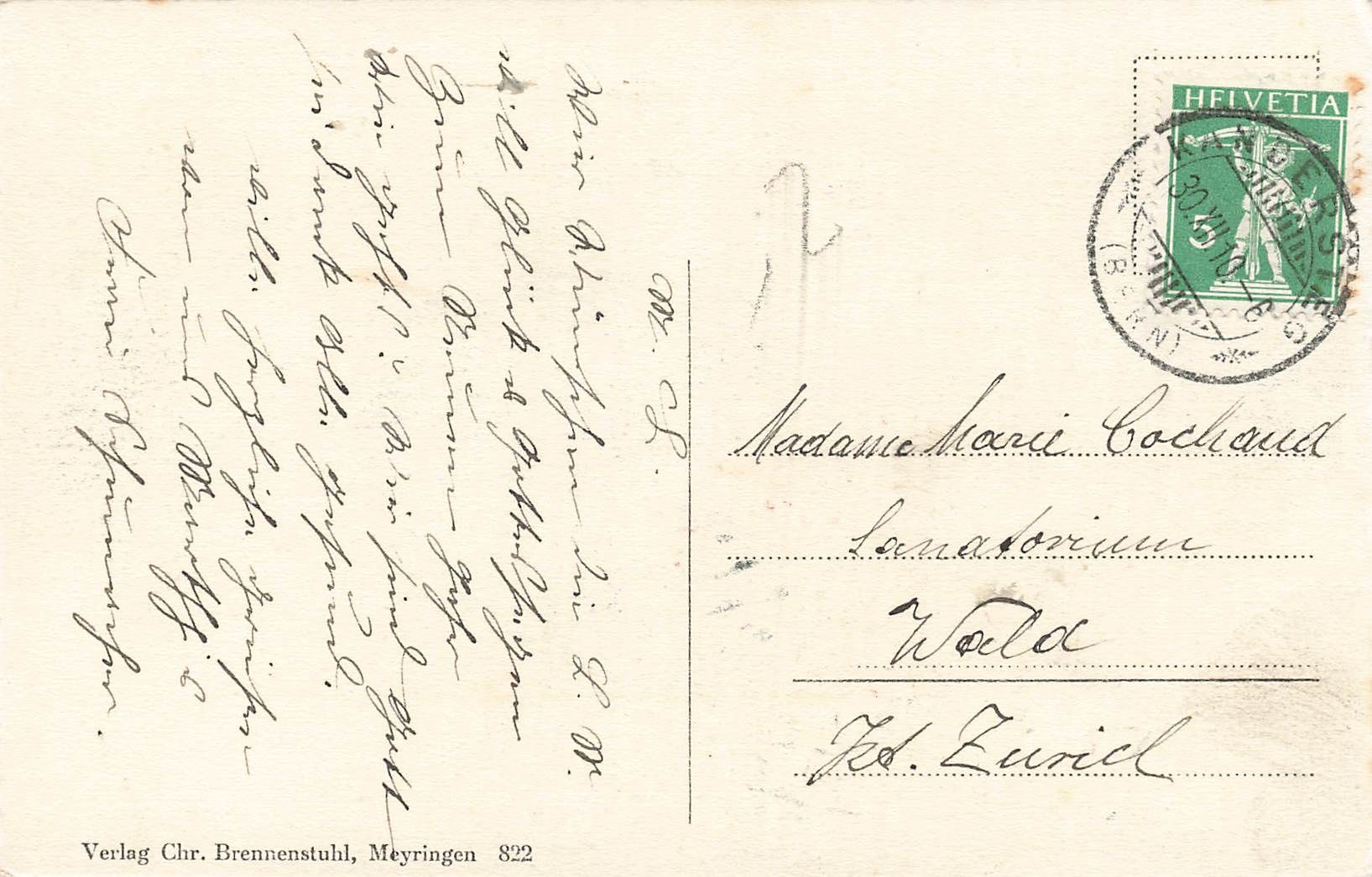 Cartoline postali: Kandersteg kander mit gellihorn – Usato da Biasca venduto da Blenio71 1