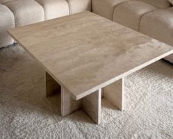 Couchtisch aus Travertin Stein quadratisch gebraucht