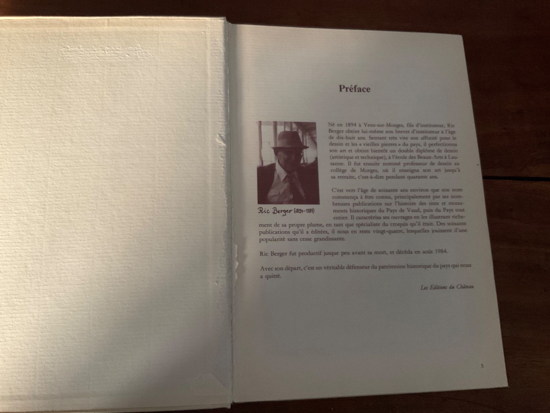 Libri: Livre Lavaux Ric Berger, Edition originale – Usato da Avenches venduto da Tinkey 1