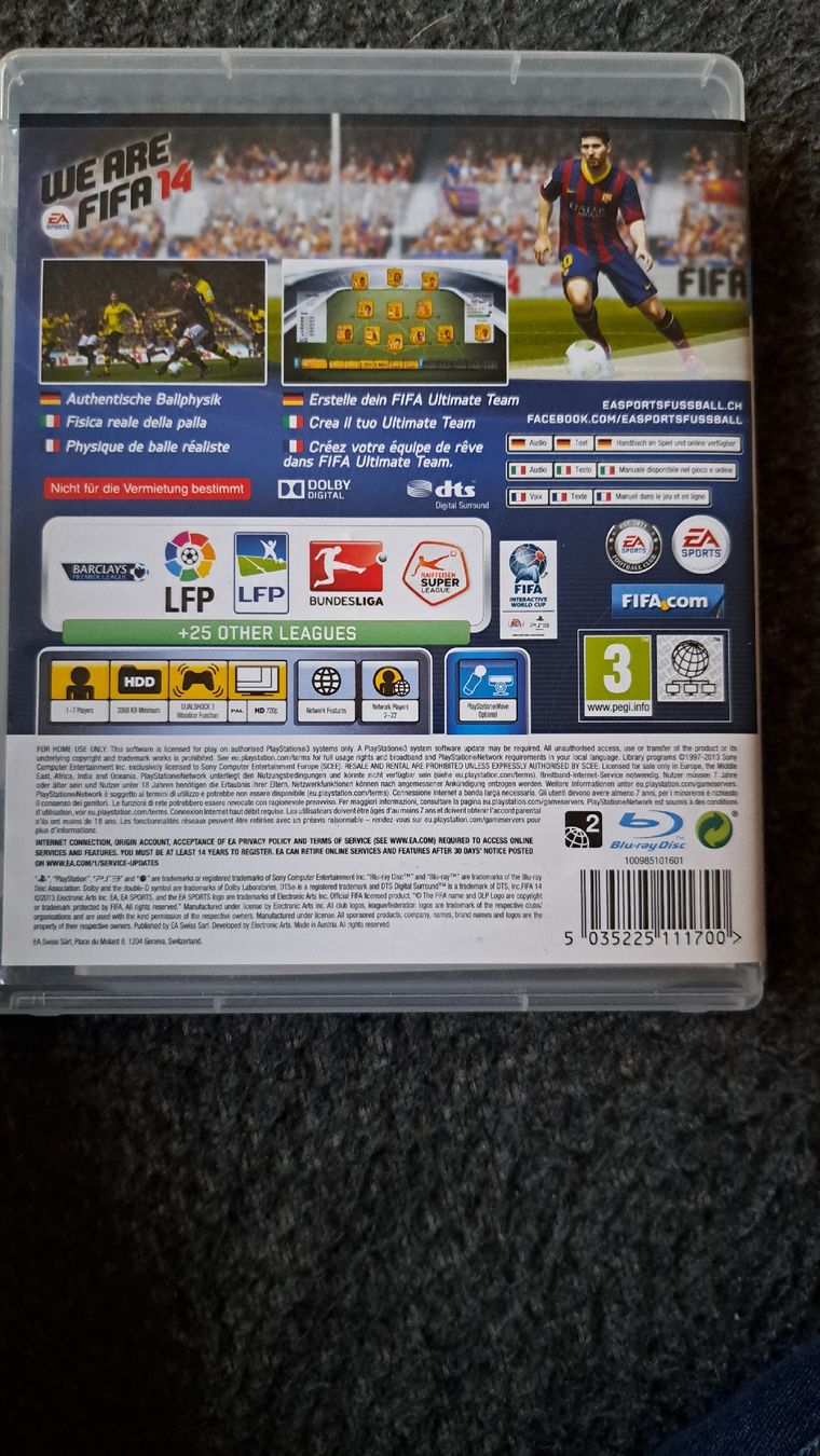Giochi: FIFA 14 PS3 Fussball – Usato da Riehen venduto da Chimpara 1