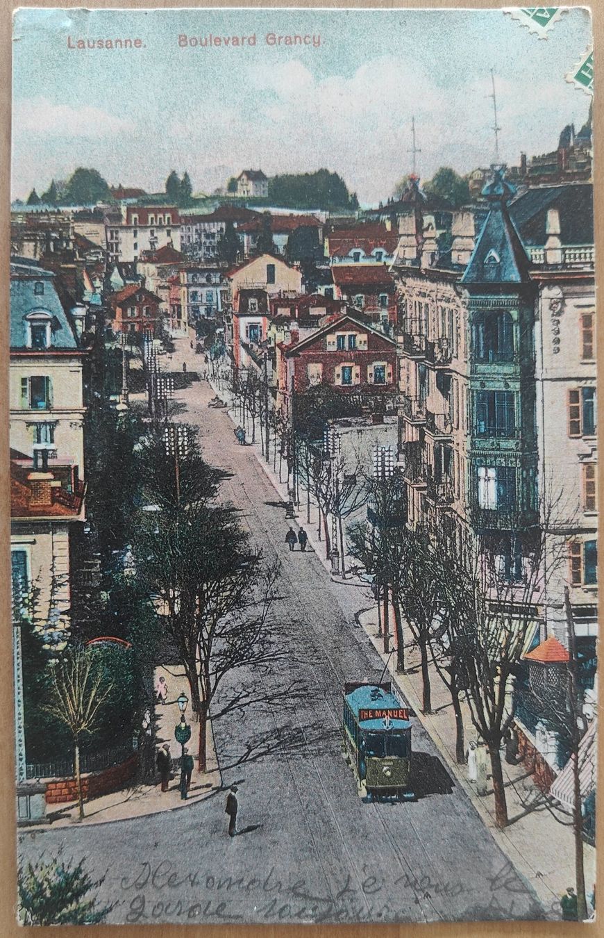 Cartoline postali: Lausanne Boulevard Grancy um 1910 mit Strassenbahn – Usato da St. Erhard venduto da Chaeferli6