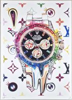 Death NYC Ltd Ed Pop Art Druck " Vuitton Diamond Rolex